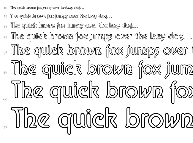 Aerolite font waterfall